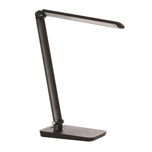 Safco® Vamp LED Desk Lamp with USB Port, Black